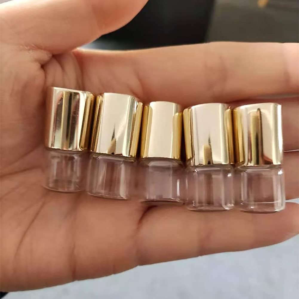 12Pcs Gold Glass Roll-on Bottles for Essential Oils,1ml,Mini Glass Roll on Bottles Roller Refillable Essential Oil Aromatherapy Sample Vials Roller Container,Refillable Cosmetic Roller Bottles