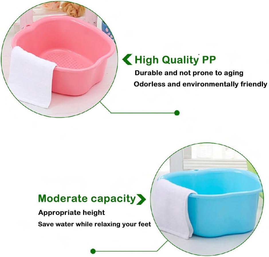 Foot Spa Soaking Tub with Massage Acupoint Foot Bath Soak Tub Feet Bath Basin Bucket for Soaking Feet,Toe Nails, and Ankles,Pedicure Blue