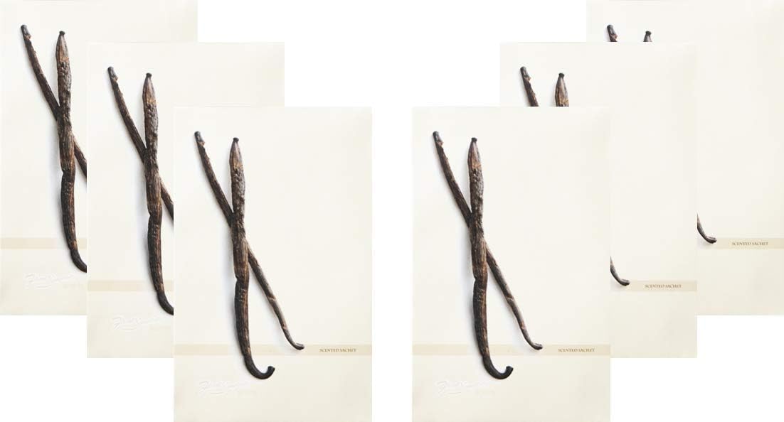 Simplicity Scents Vanilla Scented Sachets Pack of 6, Everyday - Long-Lasting Scented Bags, Home Fragrance, Air Freshener & Deodorizer for Closet, Room, Drawer, or Cars, Made in USA