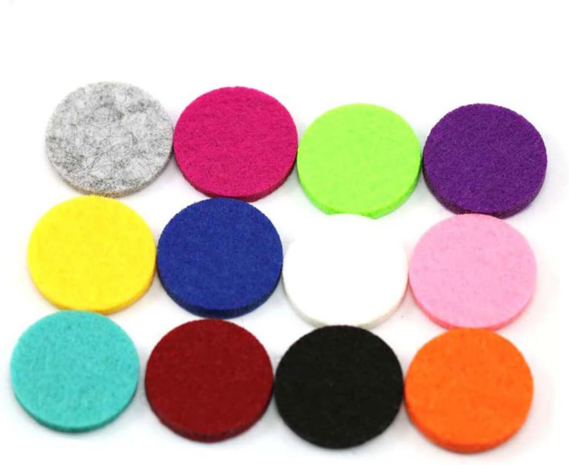 Healifty 100pcs Thick Absorbent Replacement Pads for Diffuser Necklace Locket Mixed Colors Fit for Optimal Scent Diffusion Reusable Essential Oil Pads