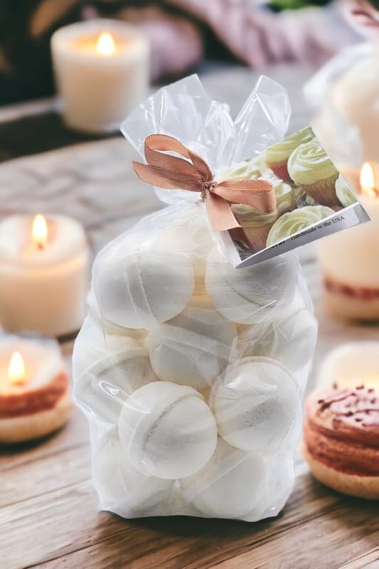 Bath Bombs 14 Set 1 oz/ea, USA Handmade | Shea & Coco Butter | Moisturizng | Birthday Gift Idea | Natural Ingredients | Vegan & Cruelty Free | Essential Oils Aromatheraphy - Lemon Cream