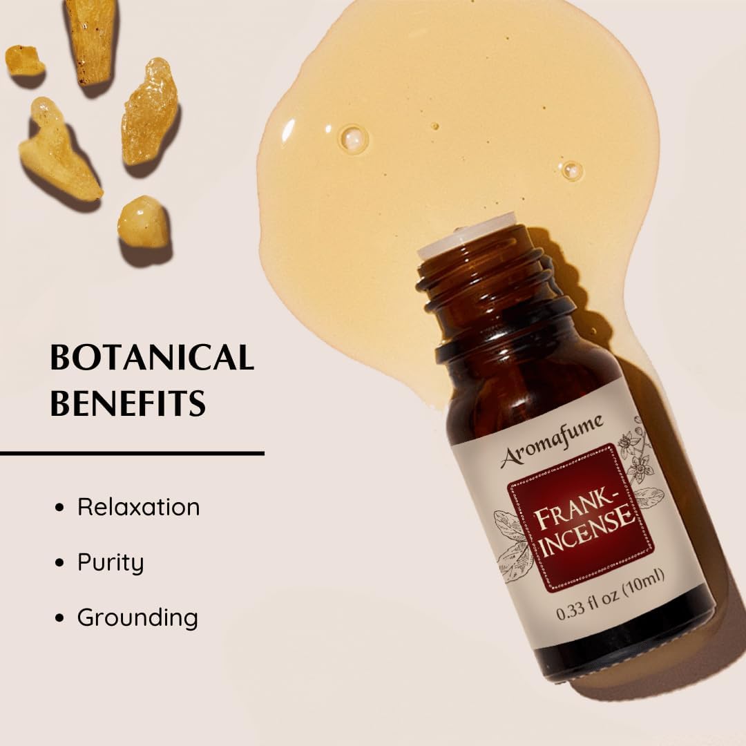 Frankincense Resin Essential Oil Diffuser Blend 30ml by Aromafume | Boswellia Carterii & Boswellia Serrata Extract Blended | Native to East Africa & India | Calms & Relaxes | Charged with Pure Resins