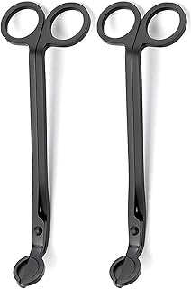 Aroparc Candle Wick Trimmer Cutter, 7 Inch Bulk Wick Candle Accessories, Candle Care Wick Clipper Cutter, Scissors - Black 2PCS