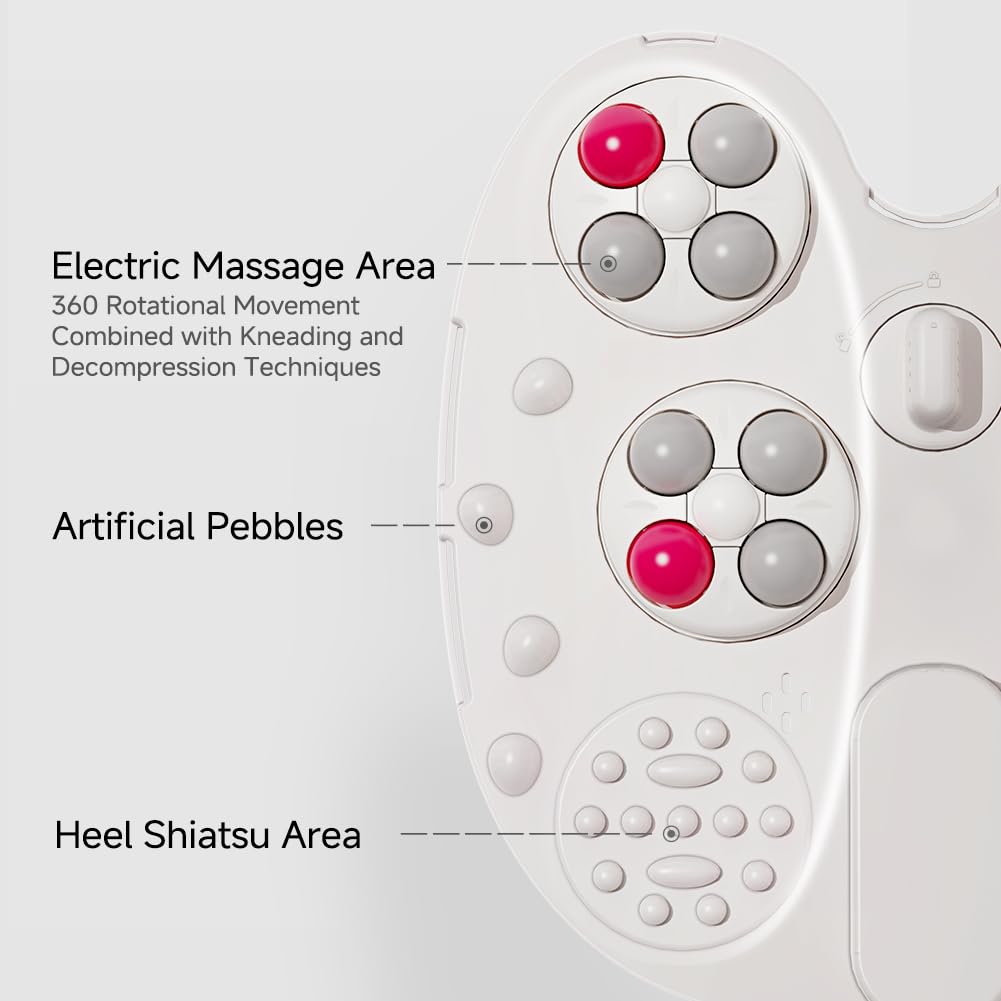 11.5-inch Foot Spa with Four Detachable Electric Massage Turntables, Featuring Circular Water Column Surfing Technology, Built-in Timer, and Intelligent Water Temperature Control