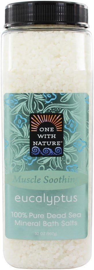 One With Nature - Dead Sea Mineral Bath Salts Eucalyptus - 32 oz.(Pack of 3)