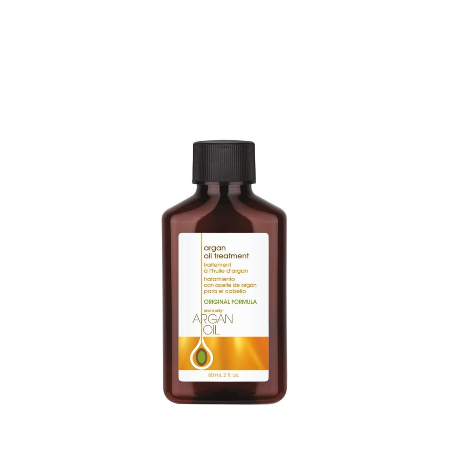 One 'n Only Argan Hair Oil, Lightweight, Non-Greasy Formula for All Types of Natural Hair, Wigs and Extensions. Adds Shine, Helps Tame Frizz 60 ml (2 oz) Convenient Travel