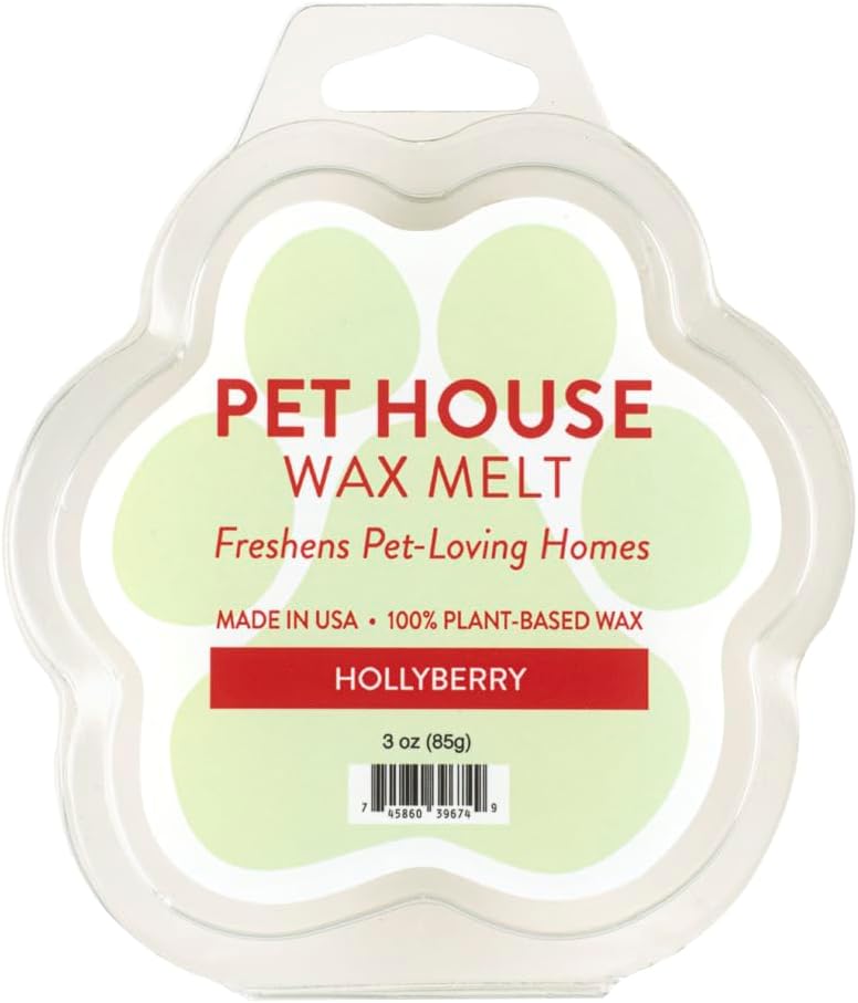 Pet House Hollyberry Scented Christmas Wax Melts - Natural, Long-Lasting, Plant Based Pet Friendly Soy Wax Melts Pack of 2