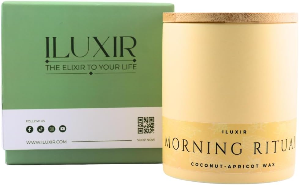 Palo Santo & Sandalwood Scented Candle,13 Oz Coconut Apricot Wax, Aromatherapy Candle for Yoga, Meditation & Morning Ritual, Non-Toxic Phthalate-Free, Vegan, Clean Burn- Perfect for Luxury Gift