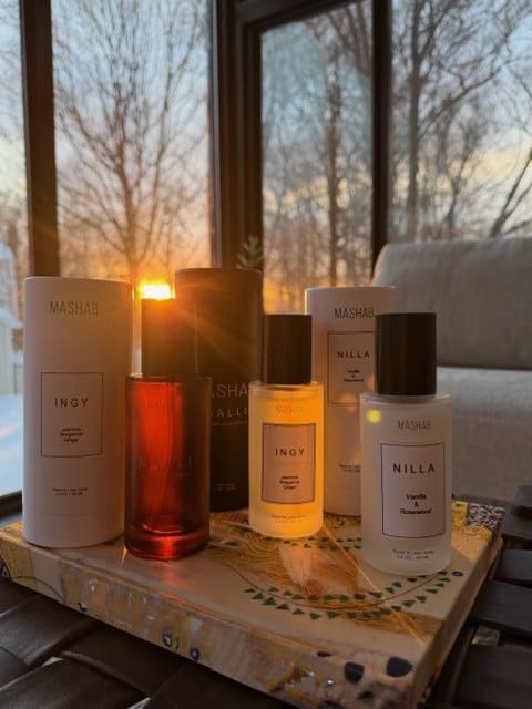 MALLI by MASHAB – All-Natural Jasmine Grandiflorum Linen & Room Spray | Alcohol-Free Luxury Aromatic Mist | Premium Glass Bottle (120 mL) gift idea for Birthday Anniversary Valentines Day Mothers Day