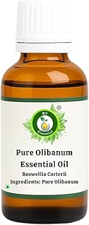 R V Essential Pure Olibanum Essential Oil 10ml (0.338oz)- Boswellia Carterii (100% Pure and Natural Steam Distilled)