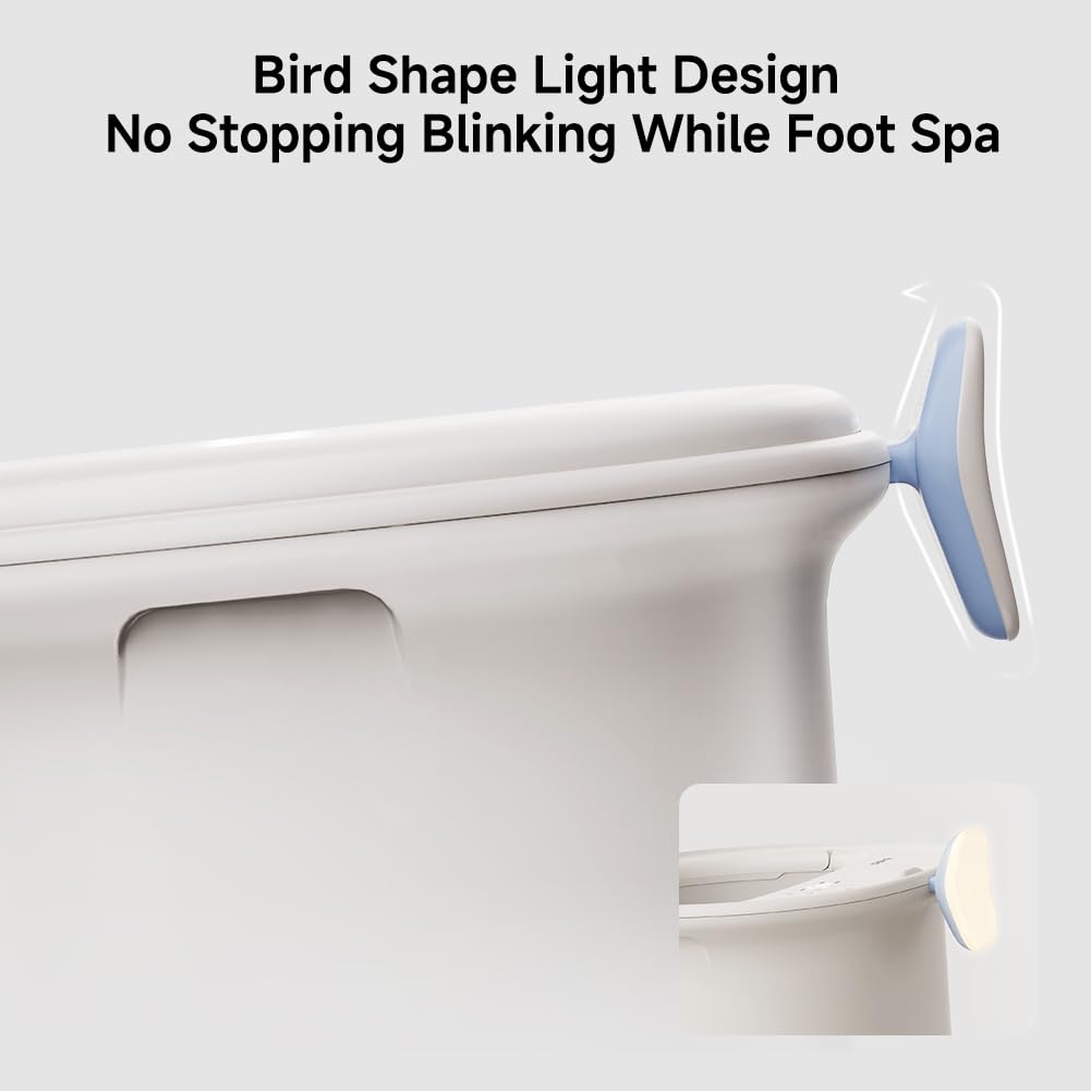 11.5-inch Foot Spa with Four Detachable Electric Massage Turntables, Featuring Circular Water Column Surfing Technology, Built-in Timer, and Intelligent Water Temperature Control