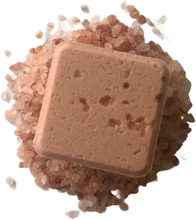 IPPINKA Onsen Saru Pink Salt Magnesium Bath Fizz Cubes - Japanese Matsu Pine, Cedarwood, Snow - Set of Two 4.8 oz Fizz Cubes