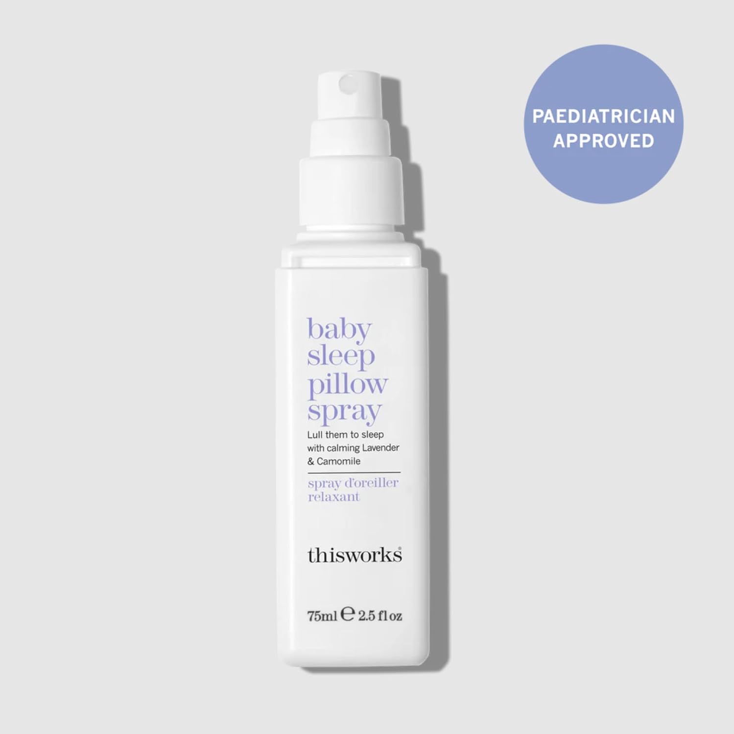 Thisworks Baby Sleep Pillow Spray: Ultra-Gentle to Lull Your Baby to Sleep, Calming Lavendar & Camomile, 75ml | 2.5 fl oz; 6+ Months