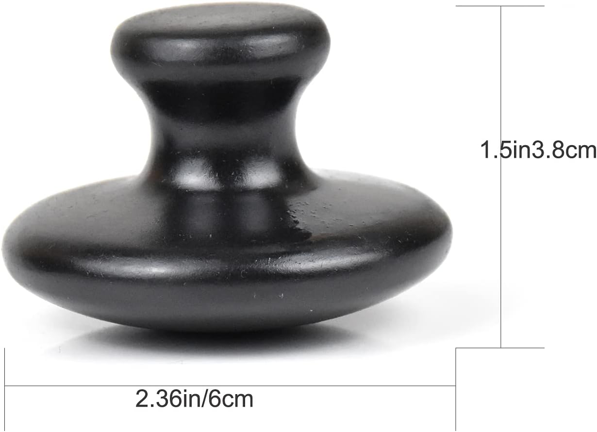 2 Pcs Mushroom Shaped Massage Stones Natural Bian Stone Hot Rock for Spa Massage