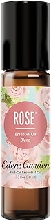 Edens Garden Rose Essential Oil Roll-On – Pre-Diluted Floral Blend, 100% Pure Aromatherapy & Natural Perfume for Romance & Self-Care, Skin Safe, 10 ml (.33 fl oz)