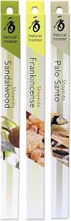SHOYEIDO Overtones Incense Favorites Trio - Sandalwood, Frankincense, & Palo Santo Incense Assortment, One Bundle Each