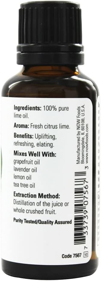 NOW Foods Lime Oil, 1 Fluid Ounce (3 Pack)
