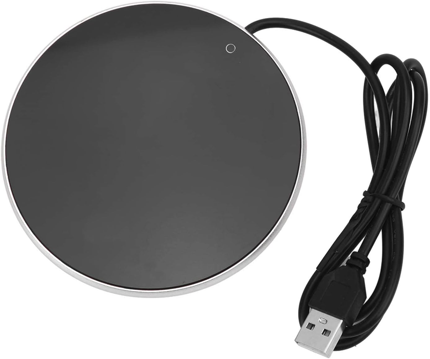 USB Candle Warmer Plate Auto Shut Off Small Portable 5V 2A Coffee Mug Warmer for Home Office Silver