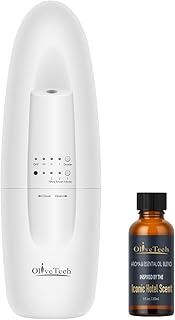 Plug in Scent Diffuser, OliveTech Waterless Essential Oil Diffuser, Cover Up to 500 Sq. Ft., Hotel Collection Diffuser, Aromatherapy Diffusers for Home, Office, 1 x 30ml Essential Oil Included