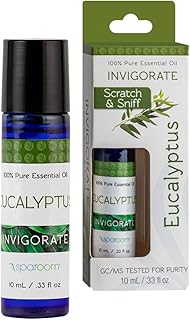 SpaRoom Aromatherapy 100% Pure Essential Oils for Diffusers and Air Freshners, Invigorate Eucalyptus, 10 mL