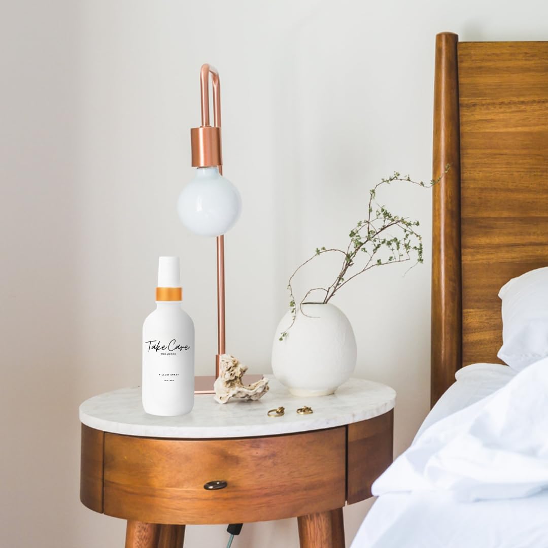 Multi-Purpose Jasmine Pillow Spray - Therapeutic Grade Essential Oils - Calming - Freshens Curtains & Upholstery - Mist into Shower Stream - Glass Bottle (White Musk)