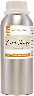 Sweet Orange Essential Oil – 8 fl oz (237 ml) Aluminum Bottle w/Plug Cap – 100% Pure Essential Oil – GreenHealth