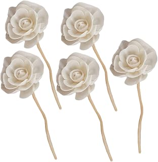 Ipetboom 5PCS Rattan Flower Aromatherapy Diffuser Sticks Natural Fragrance Reeds for Home Wedding Decor Scented Replacement Rods for Oil Diffusers