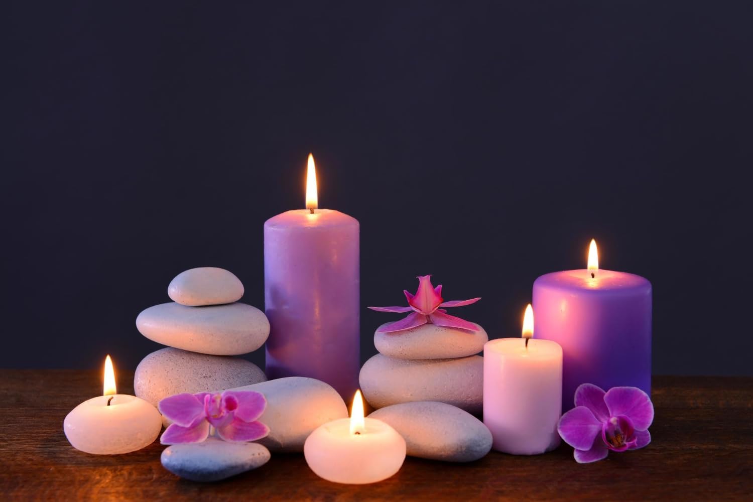 4-Pack 2x4 Inch Purple Scented Pillar Candles – Lavender Fragrance Candles, Good for Dinner, Parties, Meditation, Stress Relief and Home Décor