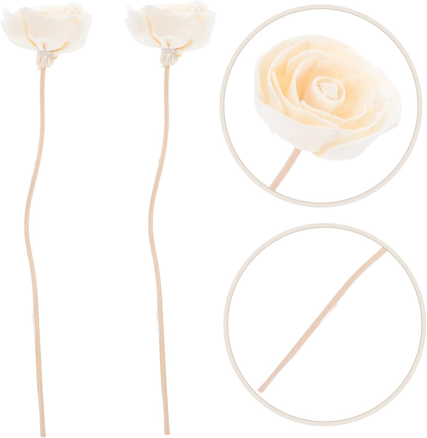 Zerodeko 2pcs Dried Floral Fragrance Diffuser Sticks Decorative Rattan Aroma Flowers for Home and Office Effortless Scent Diffusion Stylish Home Decor