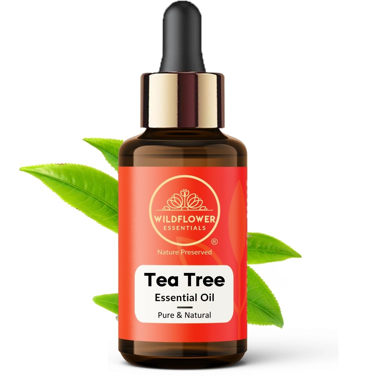 Tea Tree Essential Oil (Melaleuca alternifolia) 100% Natural Steam Distilled Oil For Face, Skin, Hair, Body | with Glass Dropper 1.01 Fl Oz (30ml)