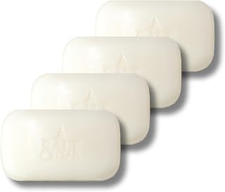 Salt Cellar Spa All Natural Dead Sea Mineral Soap – Pack of 4 – Nourishing & Hydrating for Glowing, Healthy Skin – Ideal for Eczema, Psoriasis, and Dry Skin Relief
