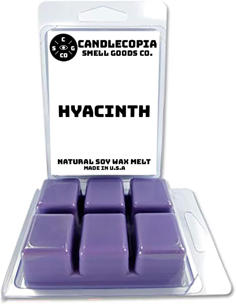 Hyacinth Strongly Scented Hand Poured Vegan Wax Melts, 12 Scented Wax Cubes, 6.4 Ounces in 2 x 6-Packs