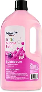 Equate Kids Bubble Bath, Bubblegum Scent, Gentle Formula, 64 FL OZ