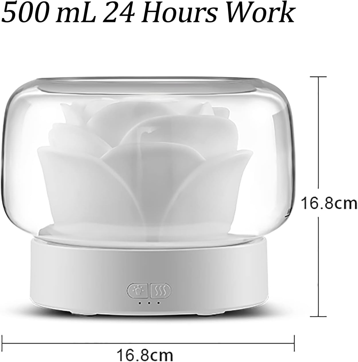 Diffusers for Essential Oils Large Room: SEVEYEE 500ml Aromatherapy Diffuser for Home Bedroom - Big Capacity Running 24 Hours Waterless Auto Off with 7 Colors Lights - White