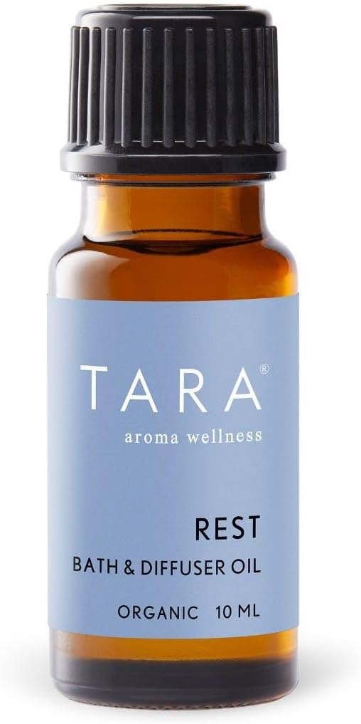 TARA Spa Therapy Rest Bath & Diffuser Oil – 100% Unadulterated Essential Oils, Organic Aromatherapy Blend for Deep Relaxation & Sleep Support, Lavender, Chamomile & Sandalwood, 10ml
