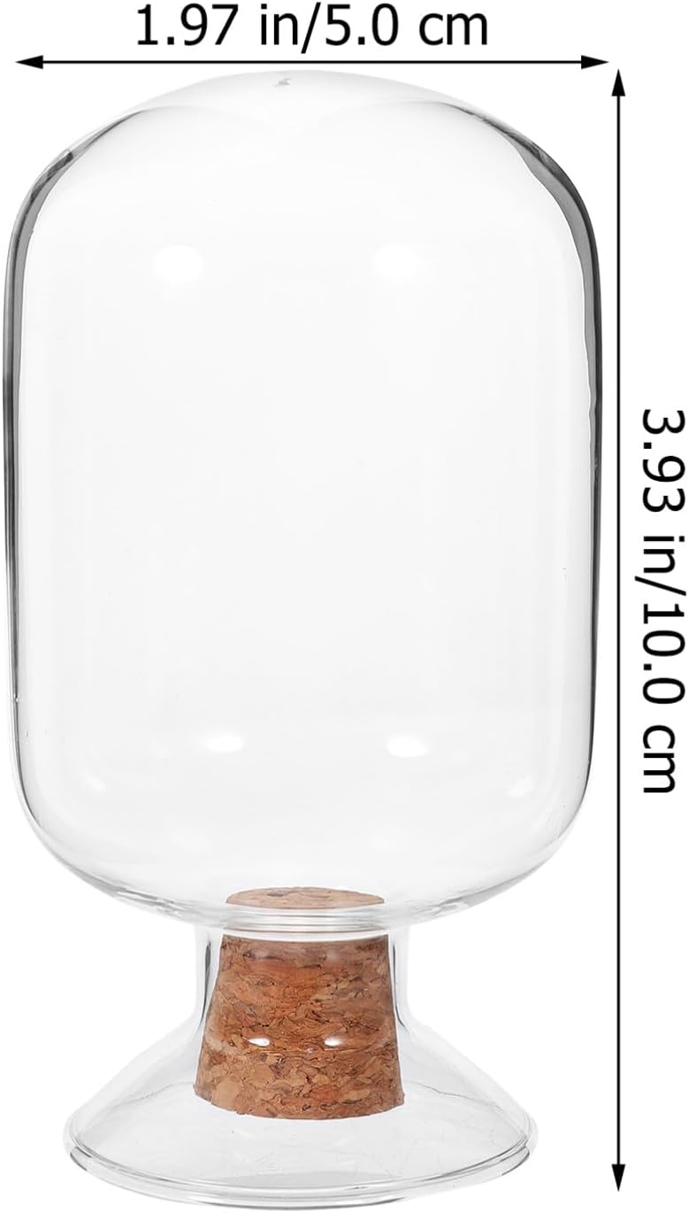 BESTOYARD Glass Match Holder, 125ml Match Cloche Jar Match Striker Jar Fancy Bathroom Matches Cloche Bottle for Candles Decorative Matches Fireplace