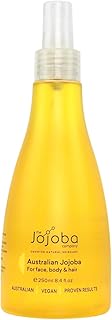 Jojoba 100% Pure Australian Oil 250ml – Cold-Pressed Natural Oil for Face, Hair & Body – Lightweight, Non-Greasy, Hypoallergenic Moisturizer – Sustainably Grown & Bottled in Australia (250ml)