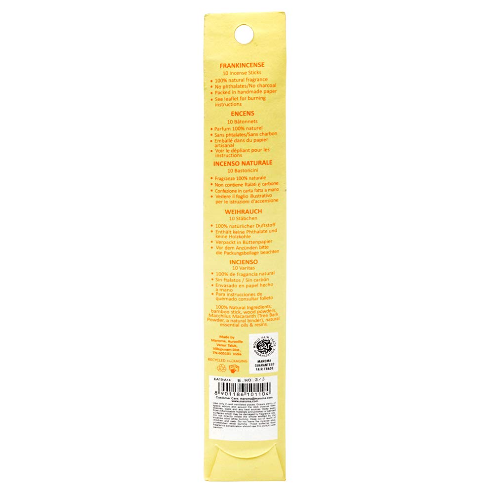 Maroma EDA Incense, Frankincense, 10 Count