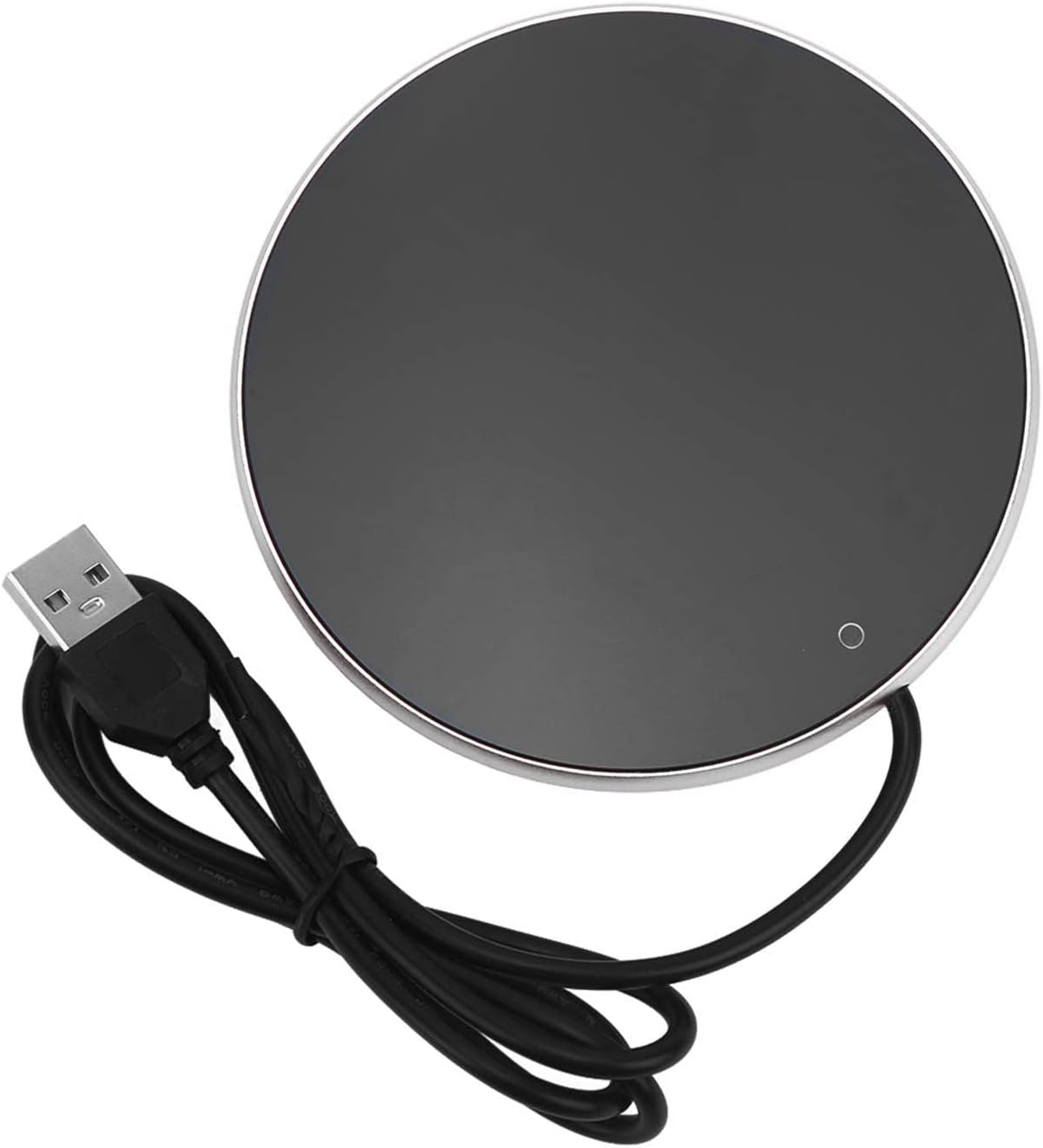 USB Candle Warmer Plate Auto Shut Off Small Portable 5V 2A Coffee Mug Warmer for Home Office Silver