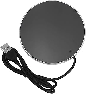 USB Candle Warmer Plate Auto Shut Off Small Portable 5V 2A Coffee Mug Warmer for Home Office Silver