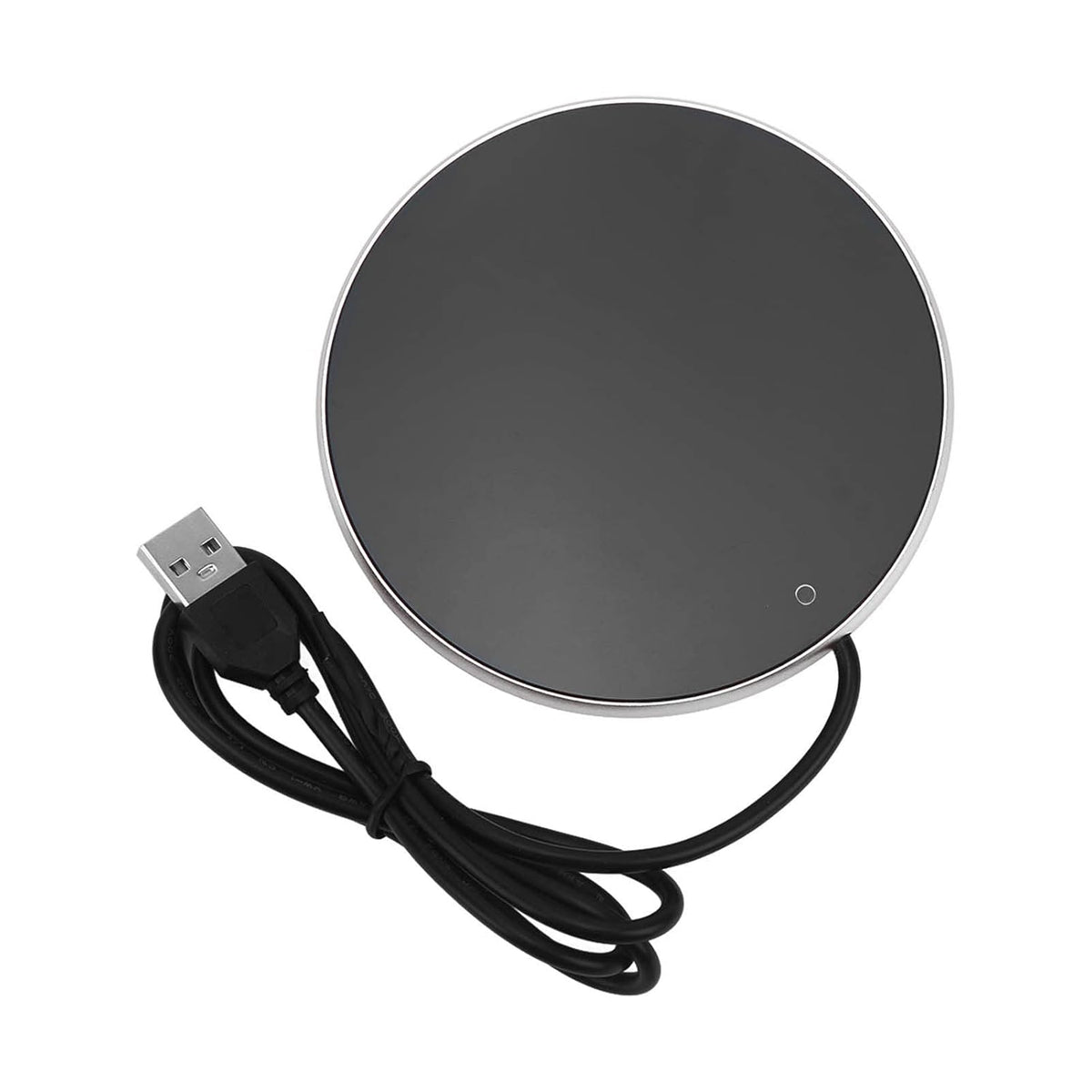 USB Candle Warmer Plate Auto Shut Off Small Portable 5V 2A Coffee Mug Warmer for Home Office Silver