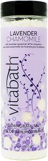 Vitabath Lavender Chamomile Foaming Bath Salts Relaxing Bubble Aromatherapy - Muscle & Body Ache Soothing Foamy Soak & Nourishing Skincare for Women & Men – 27 oz