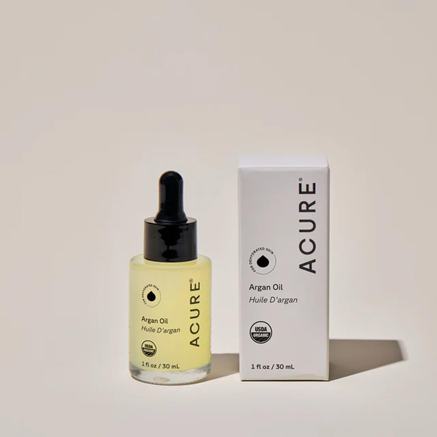 Acure The Essentials Argan Oil - Organic Argan Oil for Hair & Skin, Pure Nourishing Moisture Treatment for Face & Body, Carrier Oil for Essential Oils, Vegan, Natural, Cold Pressed - 1 fl oz