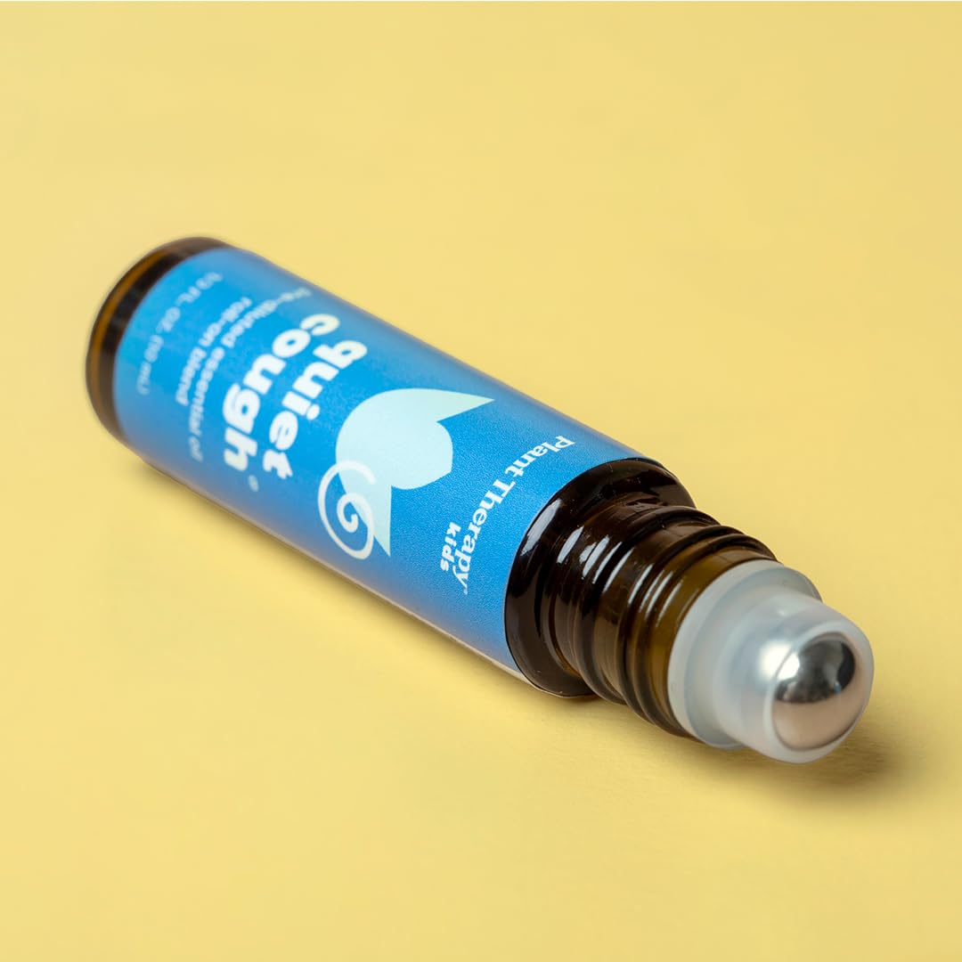 Plant Therapy Kids Quiet Cough Essential Oil Roll-on Pre-Diluted 10 mL (1/3 oz) 100% Pure, Support Respiratory Health, Ease Congestion