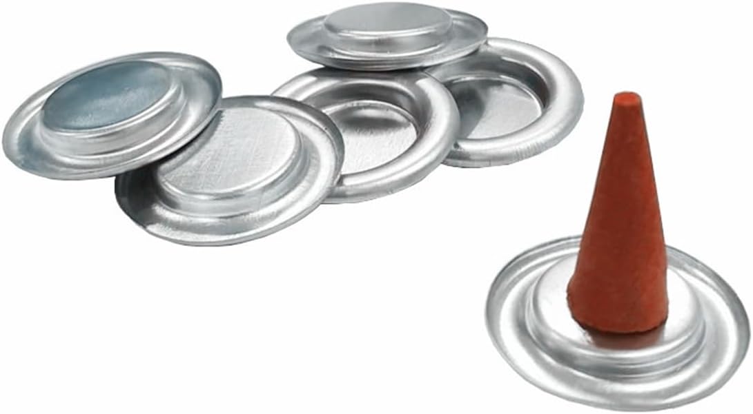 ZYAMY 50PCS Metal Tower Incense Holder Set Decorative Incense Cone Holder Aluminum Alloy Perfect for Bedrooms Yoga Studios Saunas and Meditation Spaces