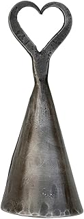 Hand Forged Heart Shape Metal Candle Snuffer - Wrought Iron Handmade Classic Look Black Antique Finish by Living Ideas