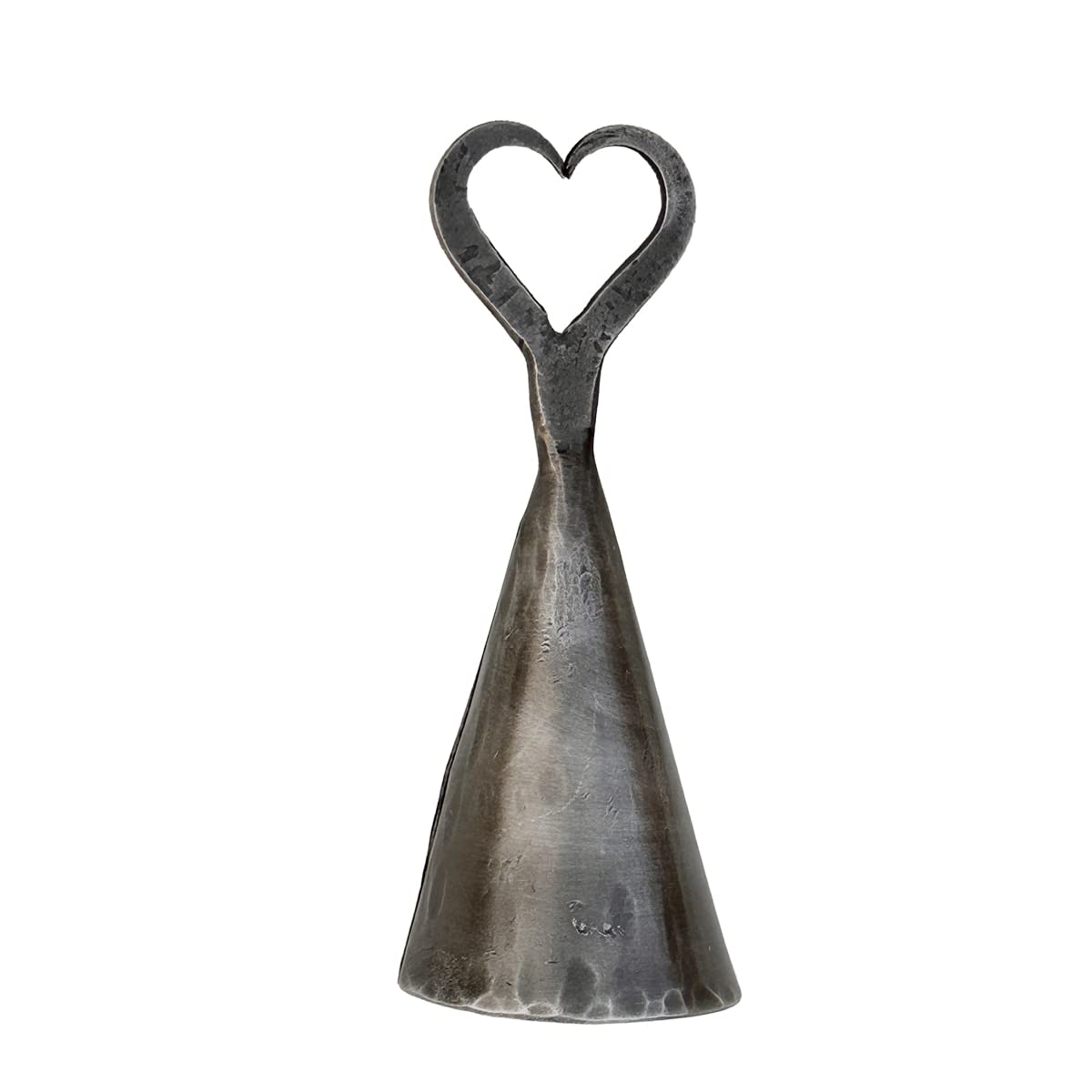 Hand Forged Heart Shape Metal Candle Snuffer - Wrought Iron Handmade Classic Look Black Antique Finish by Living Ideas