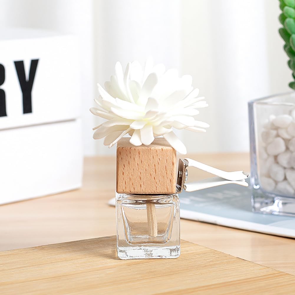 GSHLLO 2 Pcs 8ml Empty Car Air Freshener Diffuser Essential Oil Car Diffuser Bottle Car Vent Clip Perfume Bottle Fragrance Aromatherapy Car Diffuser Container