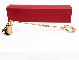 Vintage Candle Snuffer Brass, Candles Flame Extinguisher with Long Handle, Accessory for Candle Lovers (Gold)