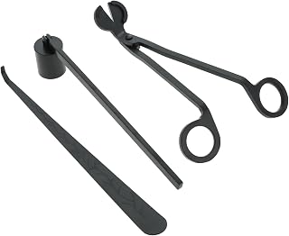 3 in 1 Candle Accessory Set, Candle Wick Trimmer, Candle Wick Snuffer, Candle Wick Dipper Beautiful Box for Candle Lover (Black)